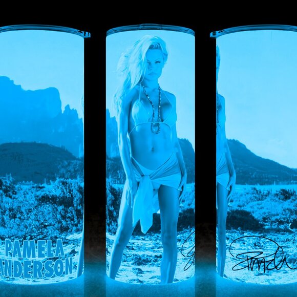 Glow in the Dark Sexy Pamela Anderson on the Beach Cup Mug Tumbler - Picture 1 of 4